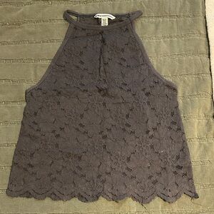 American Eagle Outfitters Lace Crop Top - Grey